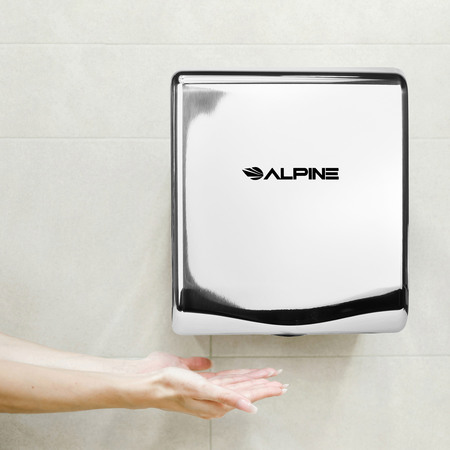 Alpine Industries Willow Commercial Chrome High Speed Automatic Electric Hand Dryer 405-10-CHR